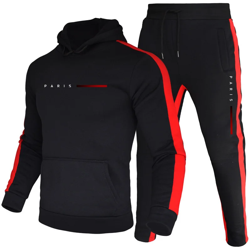 Men'S Fashion Pants - Set Hoodie Pria Gaya Paris, Santai