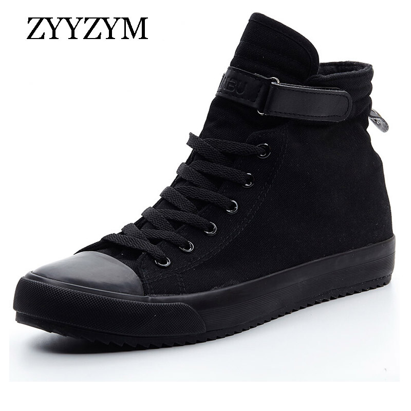 Mens Fashion Help - Sepatu kanvas pria, sneaker tinggi Kasual