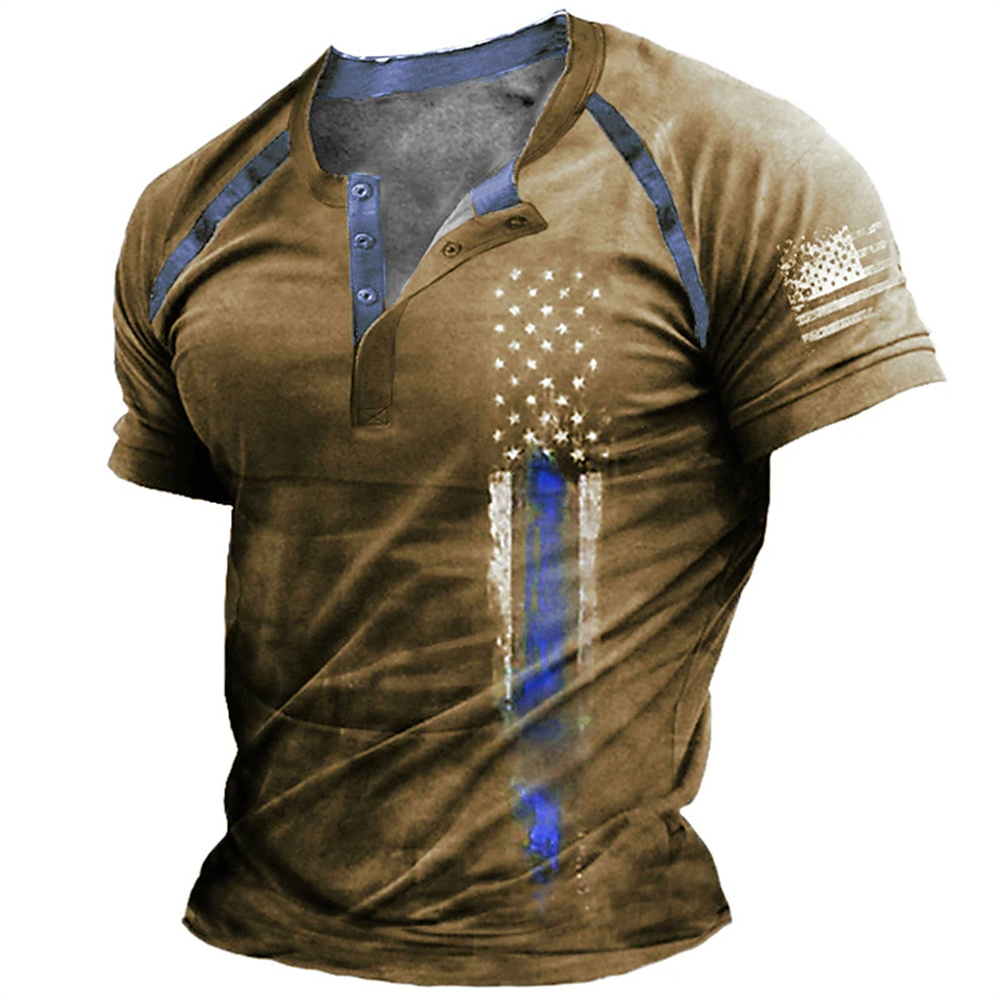 Men'S Fashion Rules - Kaos Henry Pria Motif Bendera Amerika