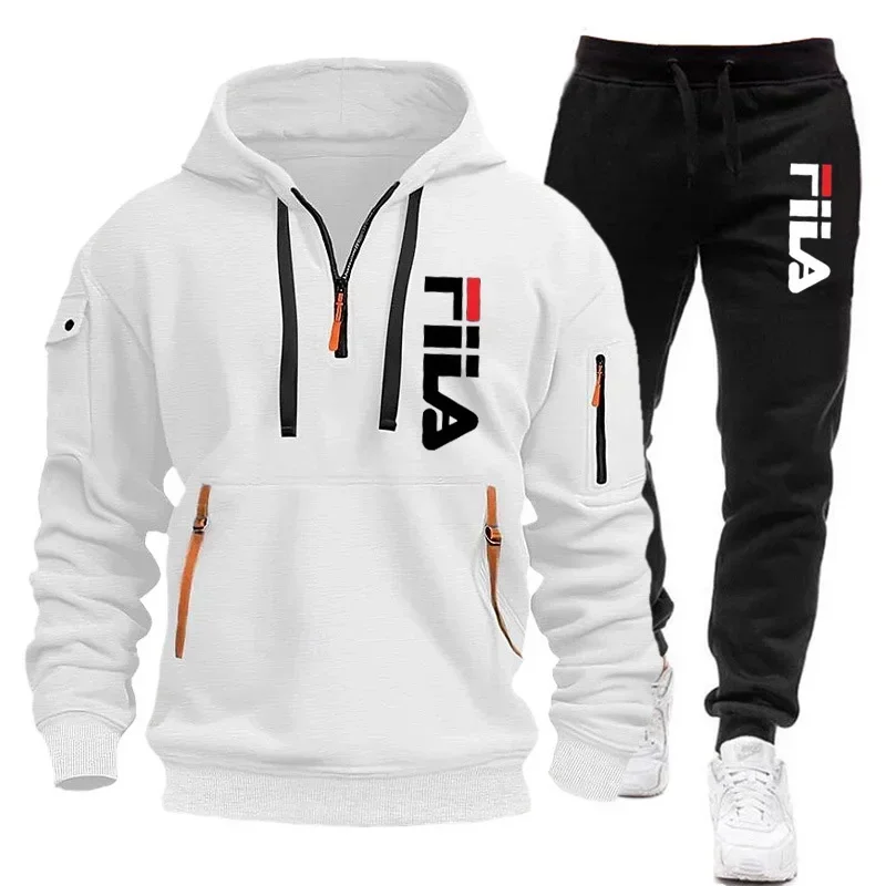 Mens Fashion Zip Up - Setelan olahraga pria dua potong musim