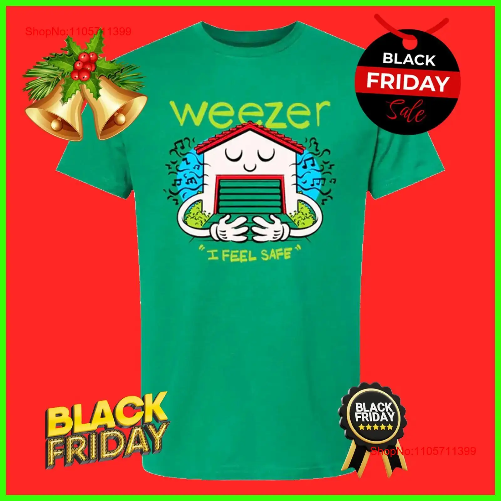 Men'S Fashion Garage - Weezer Garage I Feel Safe T