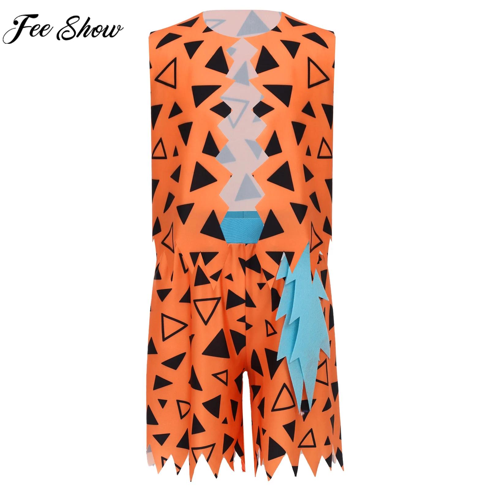 Mens Fashion Vest - Kostum Flintstone Anak Laki-laki 6-16 Tahun,