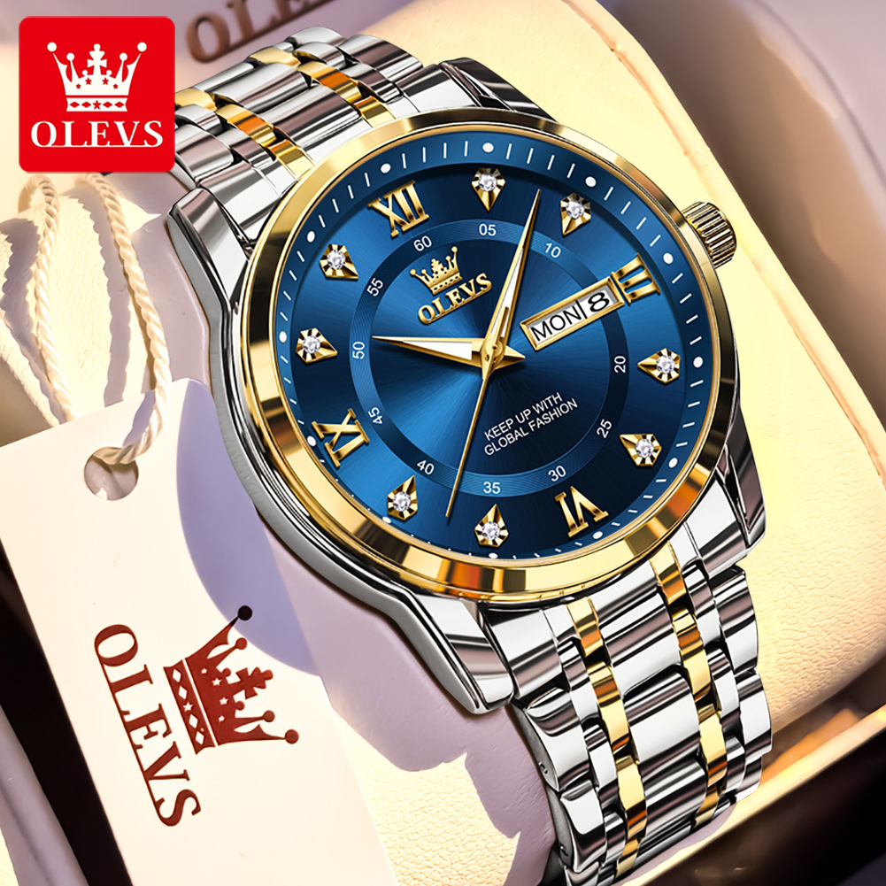 Mens Fashion Week - OLEVS Jam Tangan Pria Modis Bermerek