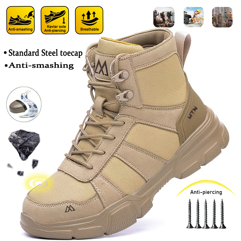 Mens Fashion Week - Sepatu Bot Tambang Anti Benturan dan