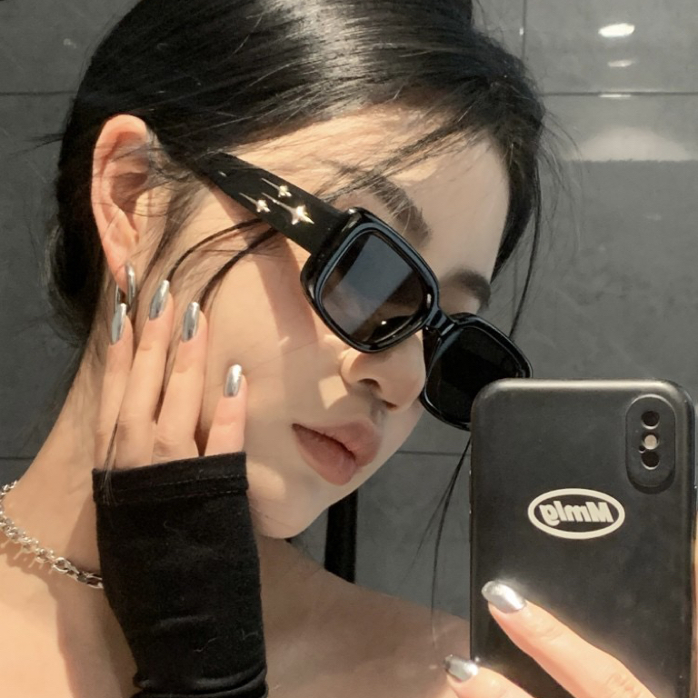 Men'S Fashion Glasses - Kacamata Hitam Persegi Kecil Gaya Retro