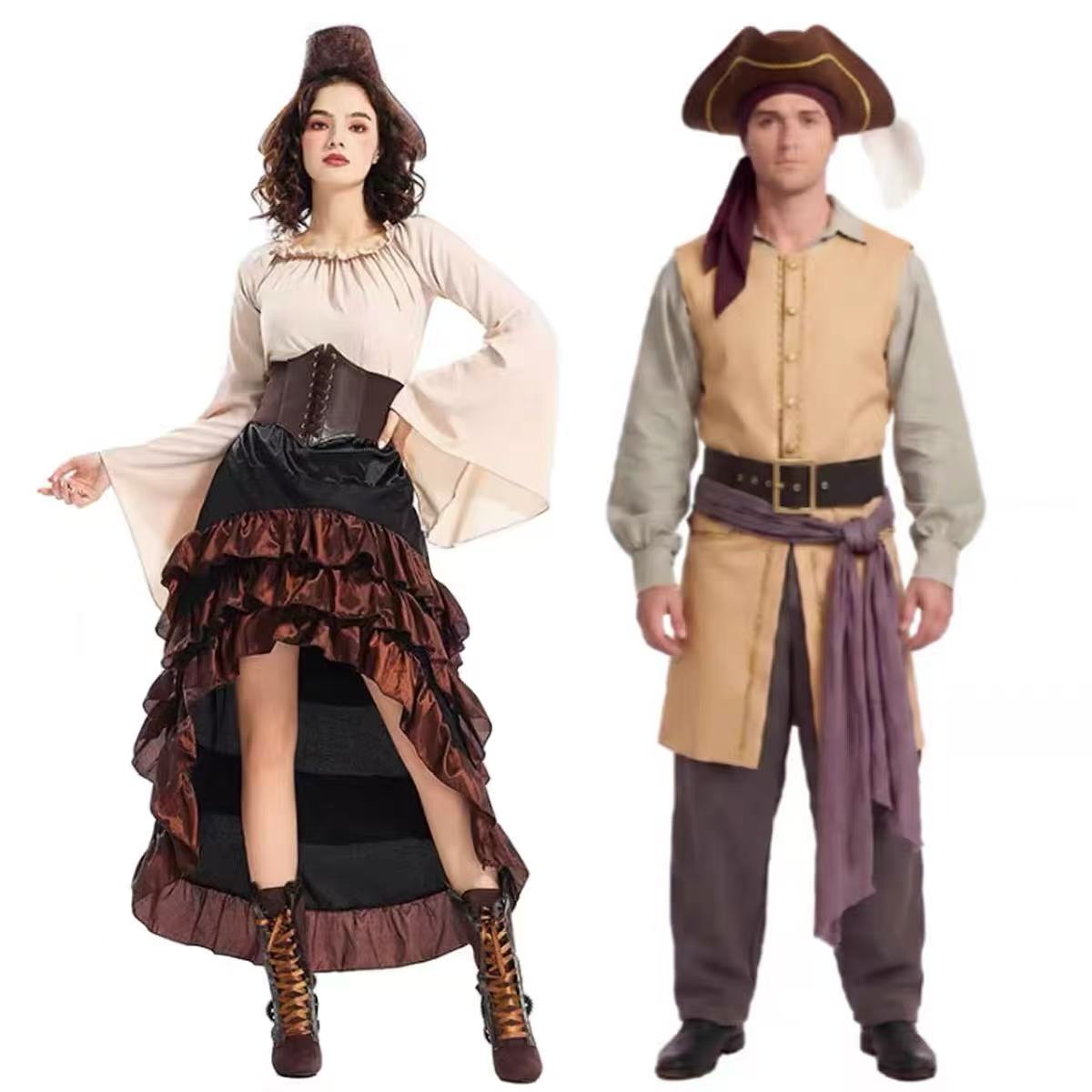 Mens Fashion Vest - Kostum Cosplay Bajak Laut Kapten Clark