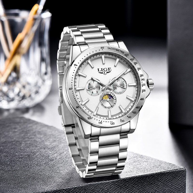LIGE Jam Tangan Pria Kuarsa Be - Mens Fashion Week ulasan dan harga