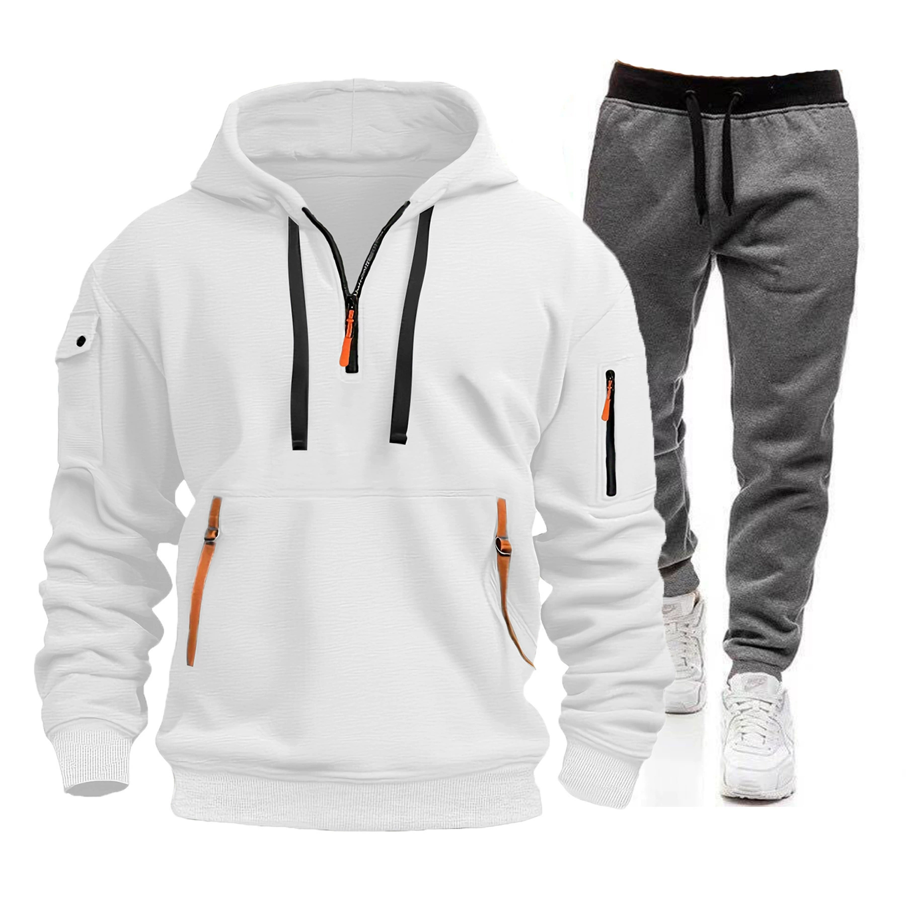 Set Hoodie Olahraga Pria Musim - Mens Fashion Zip Up ulasan dan harga