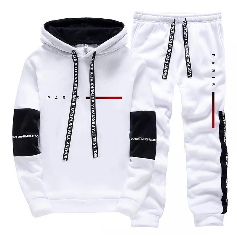 Set Hoodie Fashion Paris Stree - Mens Fashion Casual Outfits ulasan dan harga