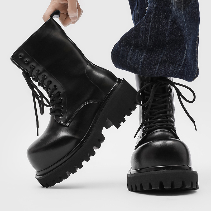 Sepatu Bot Kulit Tinggi untuk  - Men'S Fashion Xxl ulasan dan harga