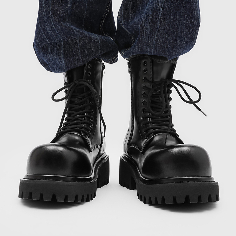 Sepatu Bot Kulit Tinggi untuk  - Men'S Fashion Xxl ulasan dan harga