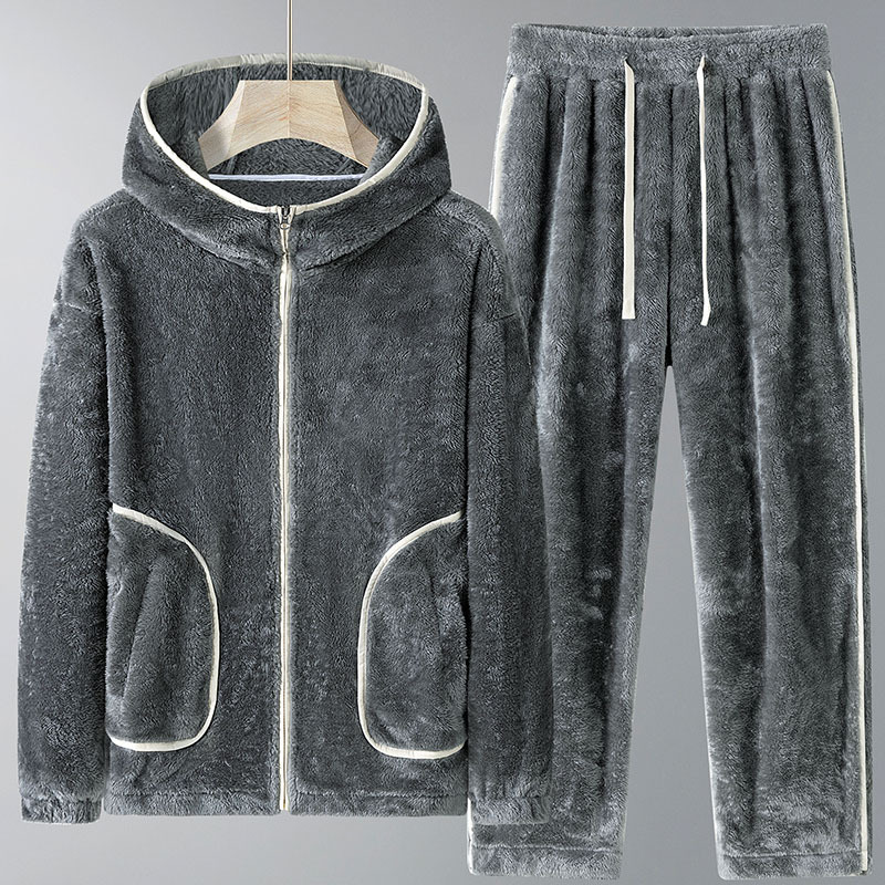 Set Hoodie Pria Musim Dingin 2 - Mens Fashion Casual Outfits ulasan dan harga