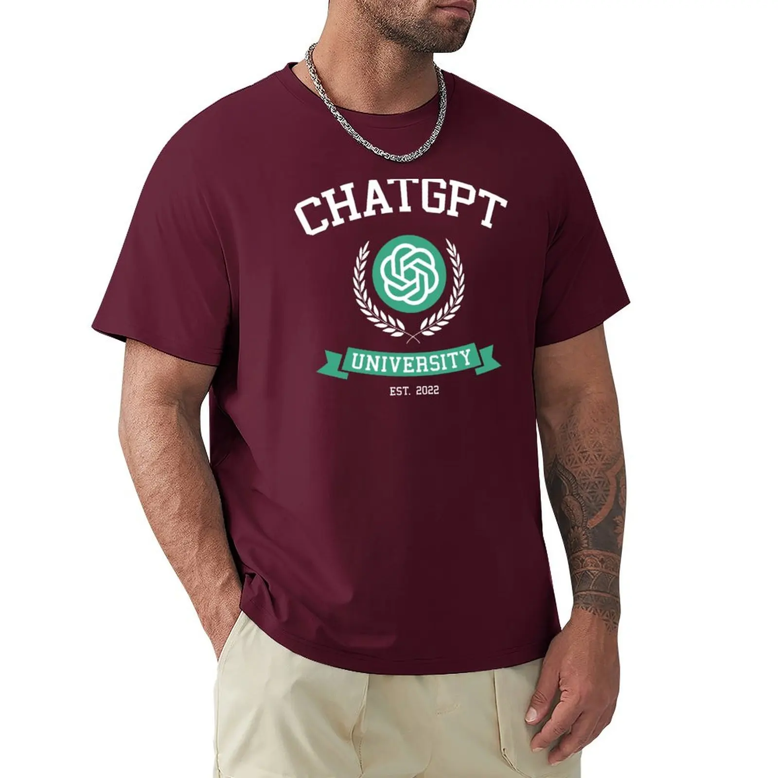 T shirt lucu Universitas ChatG - Men'S Fashion University ulasan dan harga