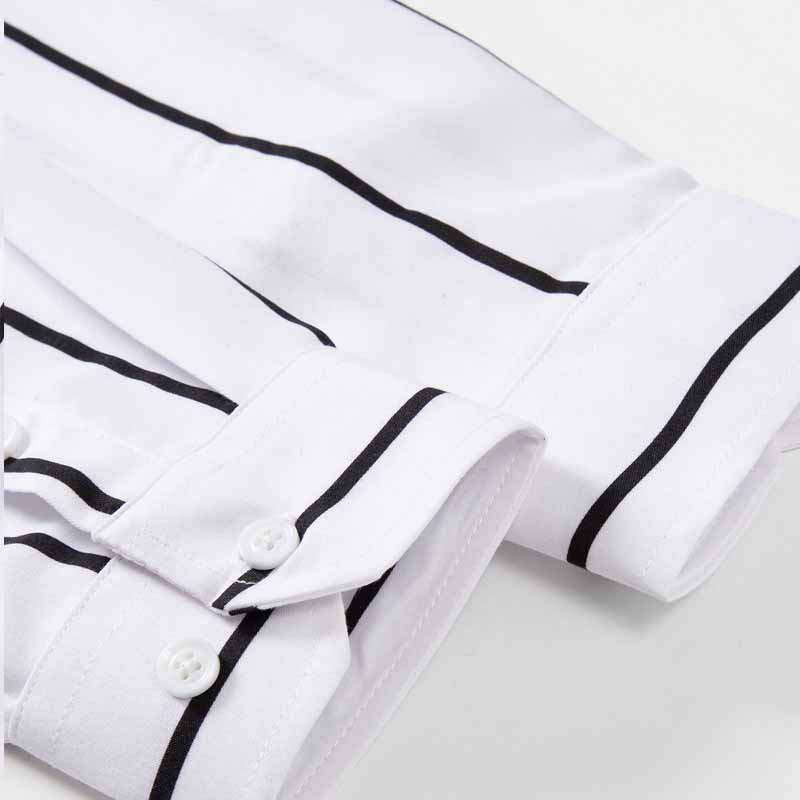 Kemeja Pria Bergaris Lengan Pa - Men'S Fashion Formal ulasan dan harga