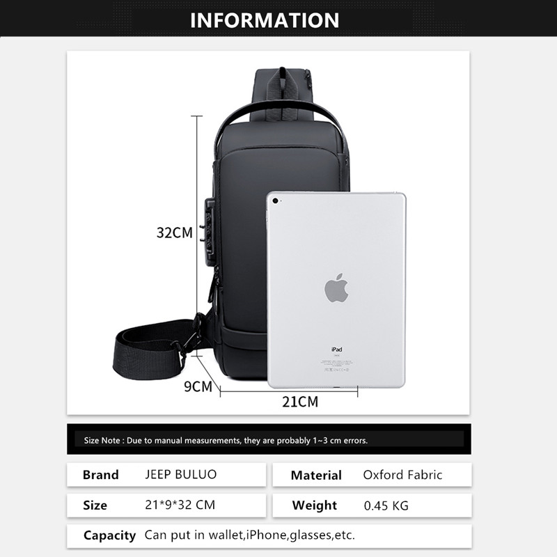 Tas Selempang Anti Maling Jeep - Fashion Harness Men ulasan dan harga