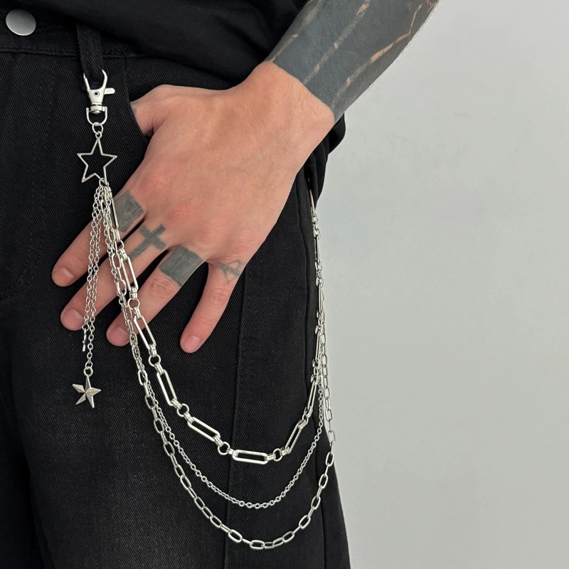 Rantai Pinggang Lapis Ganda Hi - Jeans Pants Fashion Men ulasan dan harga