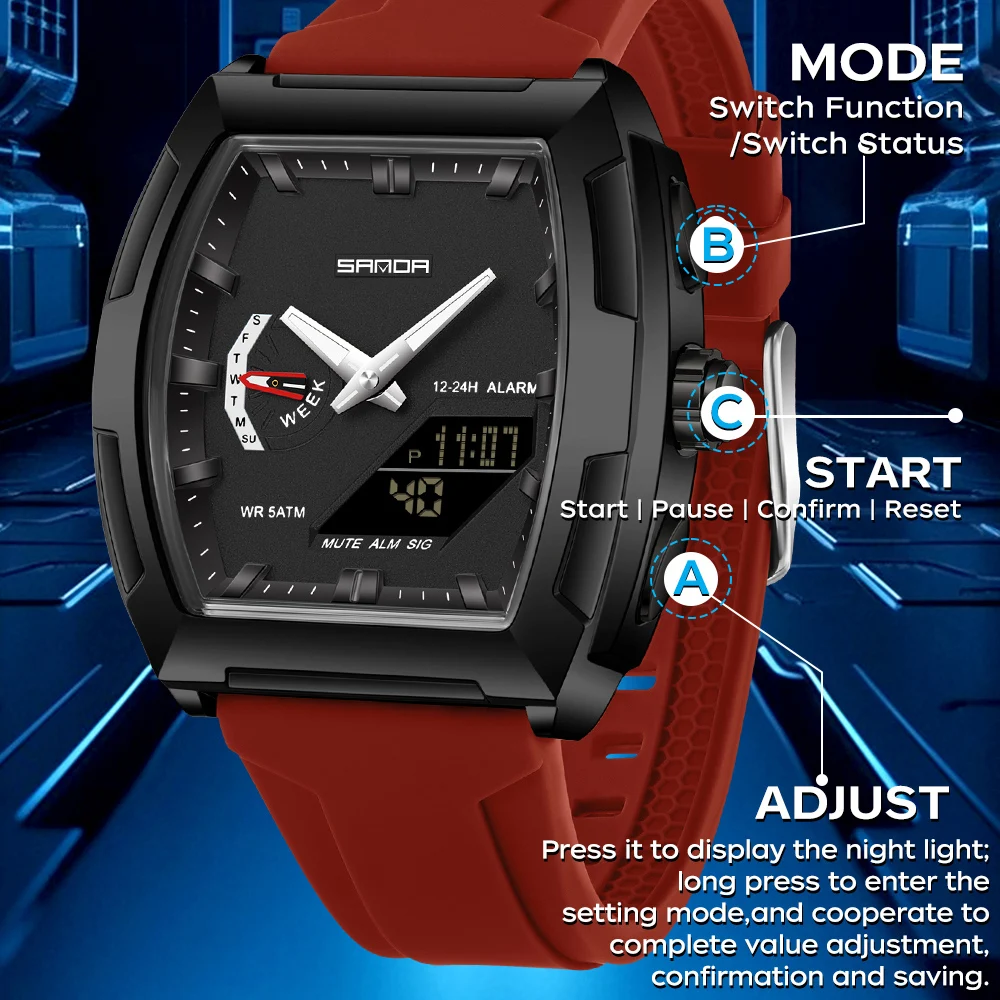 SANDA Jam Tangan Pria Militer  - Men'S Fashion Zone ulasan dan harga