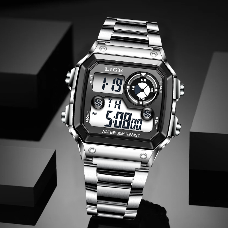 LIGE Jam Tangan Pria Elektroni - Mens Fashion Week ulasan dan harga