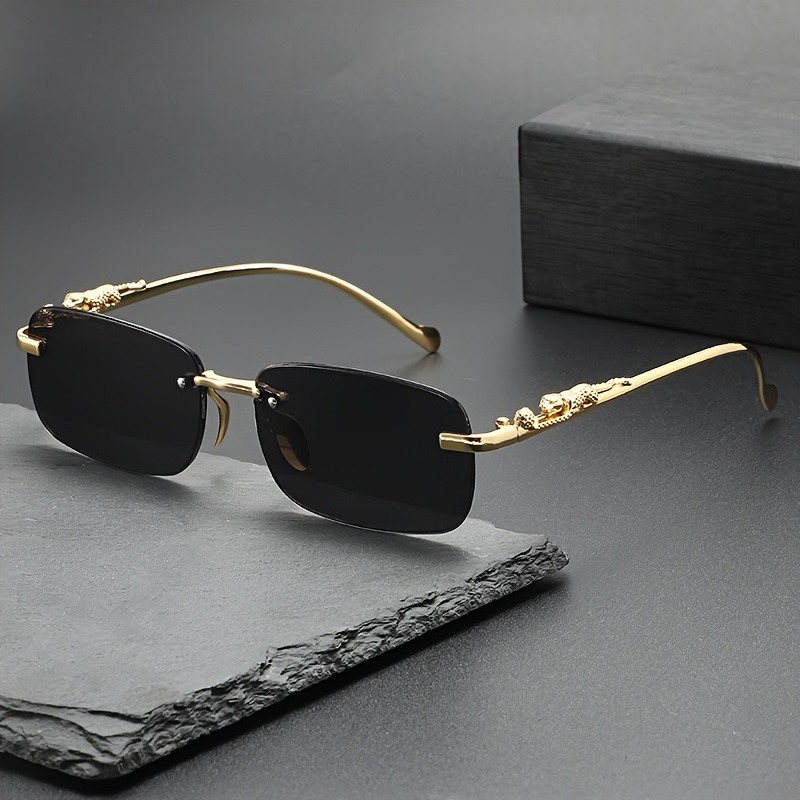 Kacamata Hitam Tanpa Bingkai L - Men'S Fashion Glasses ulasan dan harga