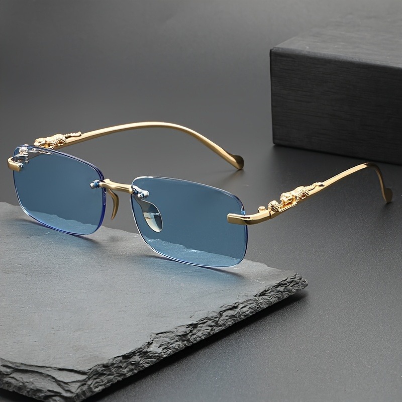 Kacamata Hitam Tanpa Bingkai L - Men'S Fashion Glasses ulasan dan harga