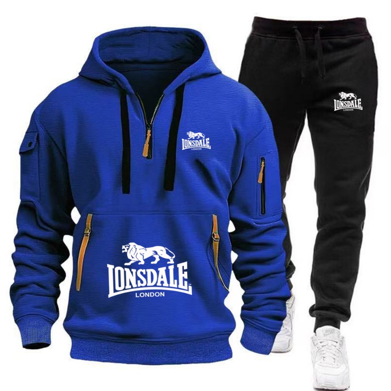 LONSDALE Set Hoodie Saku Kangu - Mens Fashion Zip Up ulasan dan harga