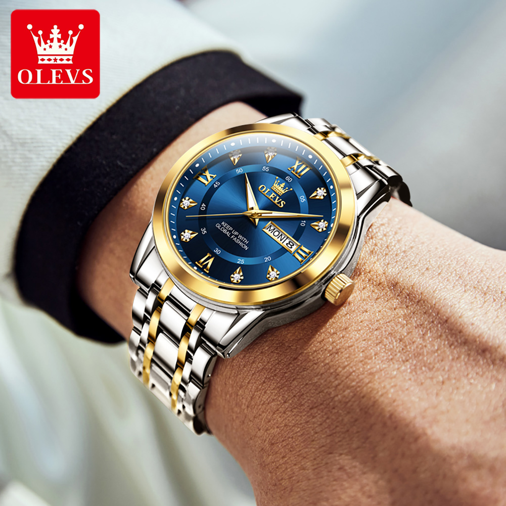 OLEVS Jam Tangan Pria Modis Be - Mens Fashion Week ulasan dan harga