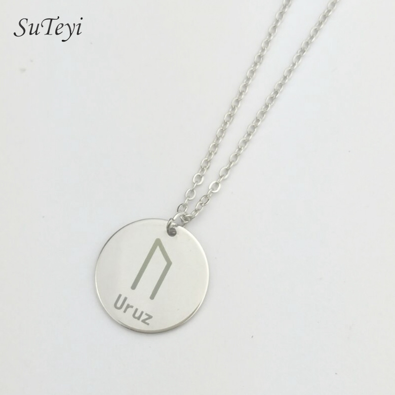 Kalung Liontin Huruf Rune 25 B - Mens Fashion Discord ulasan dan harga