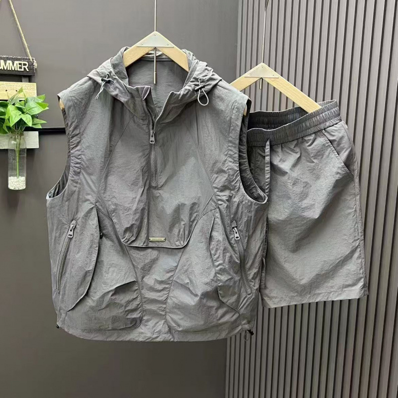 Set 2 Potong Tanpa Lengan Berk - Mens Fashion Zip Up ulasan dan harga