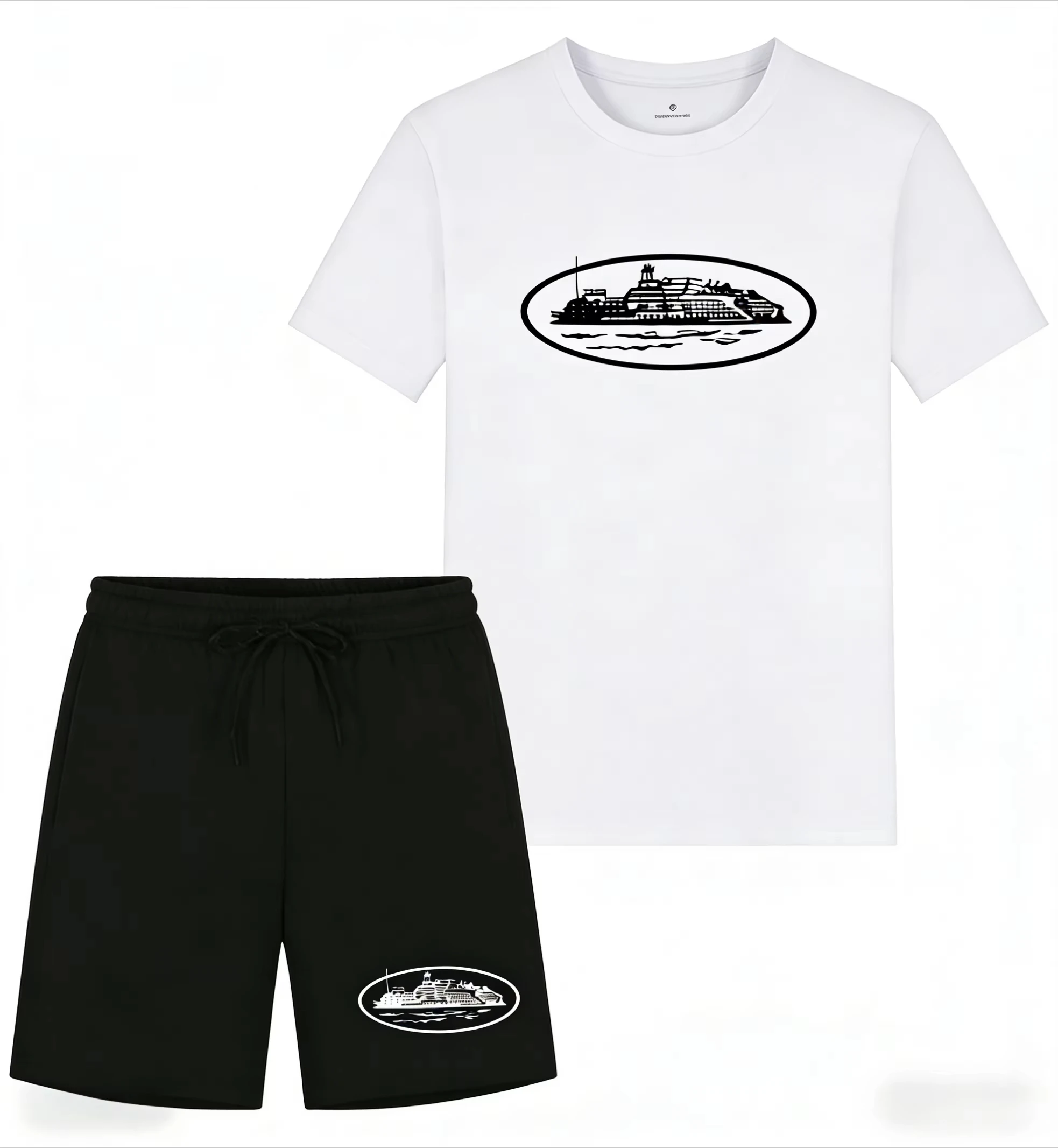 Kaos dan Celana Pendek Motif P - Men'S Fashion Rules ulasan dan harga