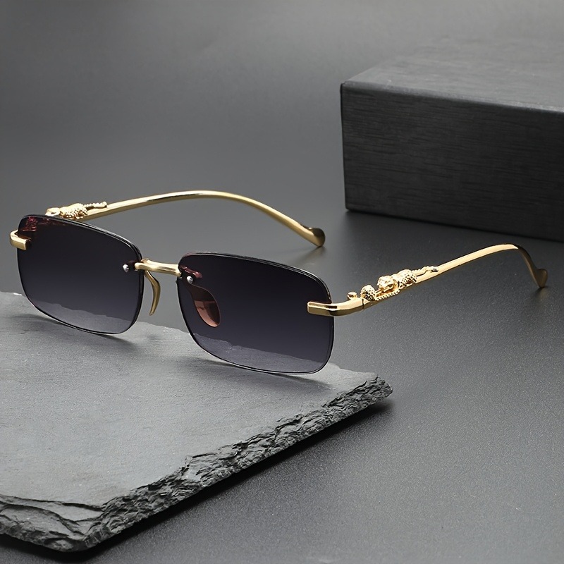 Kacamata Hitam Logam Tanpa Bin - Men'S Fashion Glasses ulasan dan harga