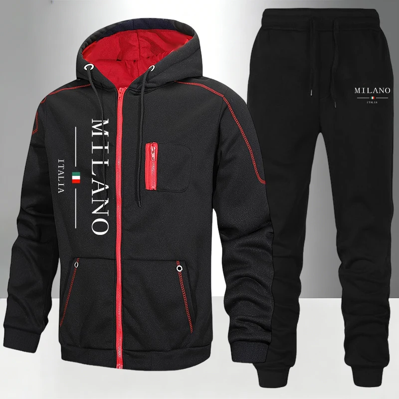 Setelan Pria Italia/Mantel/Cel - Mens Fashion Zip Up ulasan dan harga