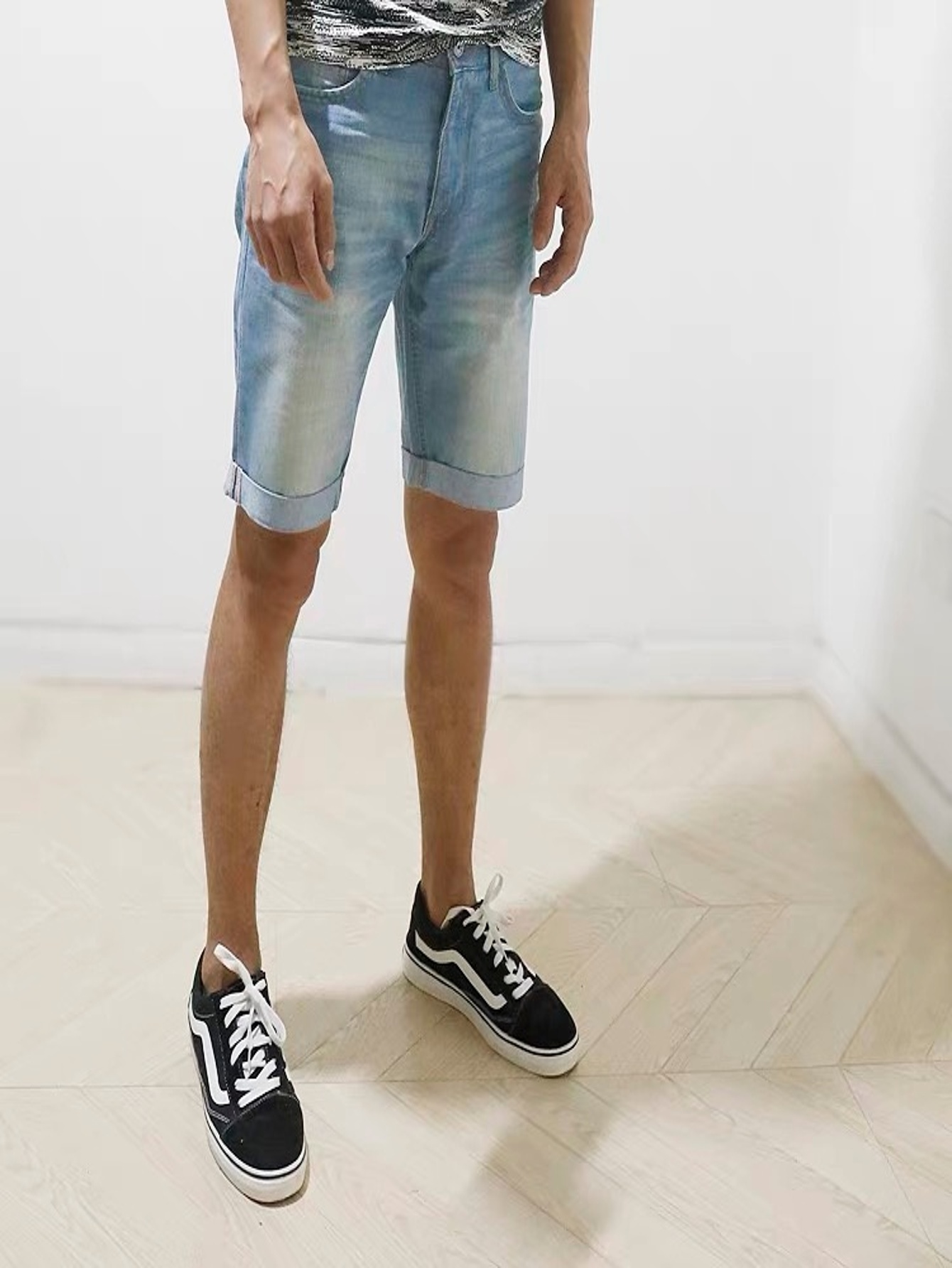 Celana Pendek Denim Biru Model - Jeans Pants Fashion Men ulasan dan harga