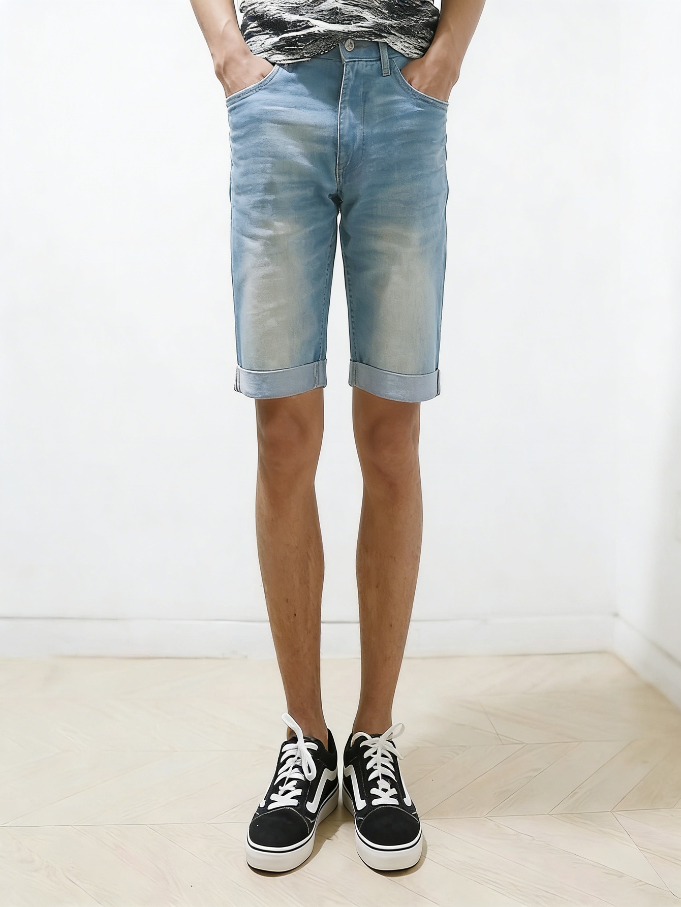 Celana Pendek Denim Biru Model - Jeans Pants Fashion Men ulasan dan harga