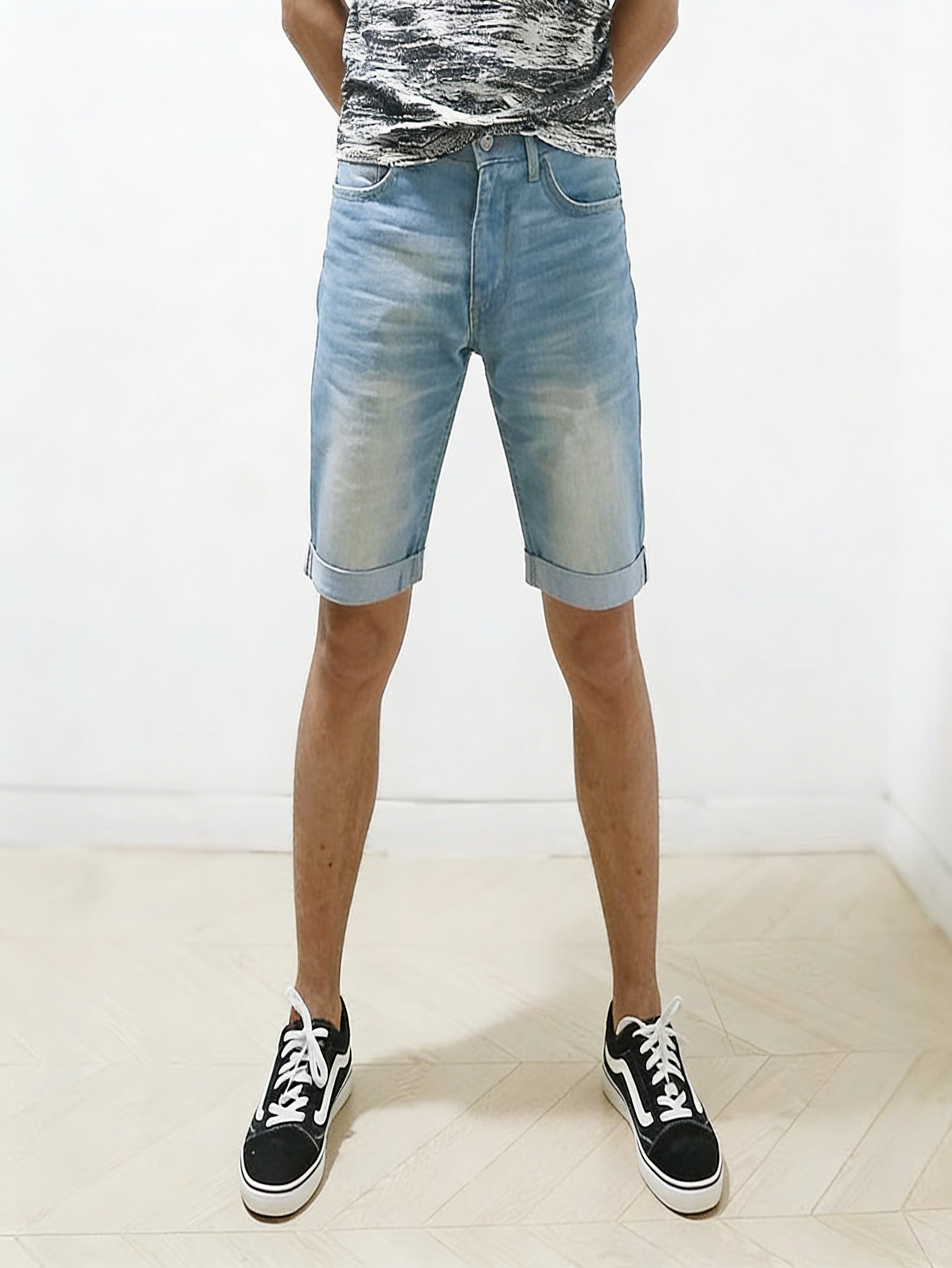 Celana Pendek Denim Biru Model - Jeans Pants Fashion Men ulasan dan harga