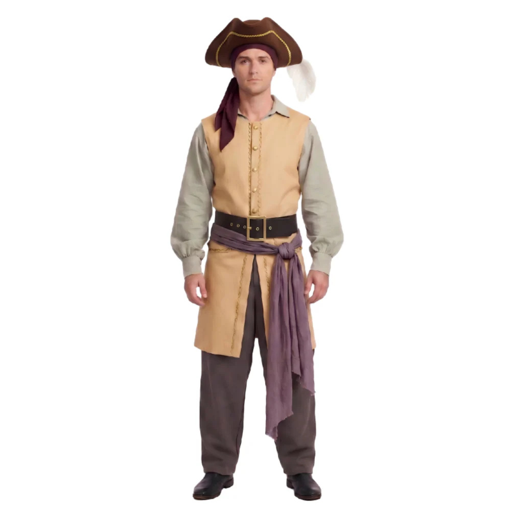 Kostum Cosplay Bajak Laut Kapt - Mens Fashion Vest ulasan dan harga