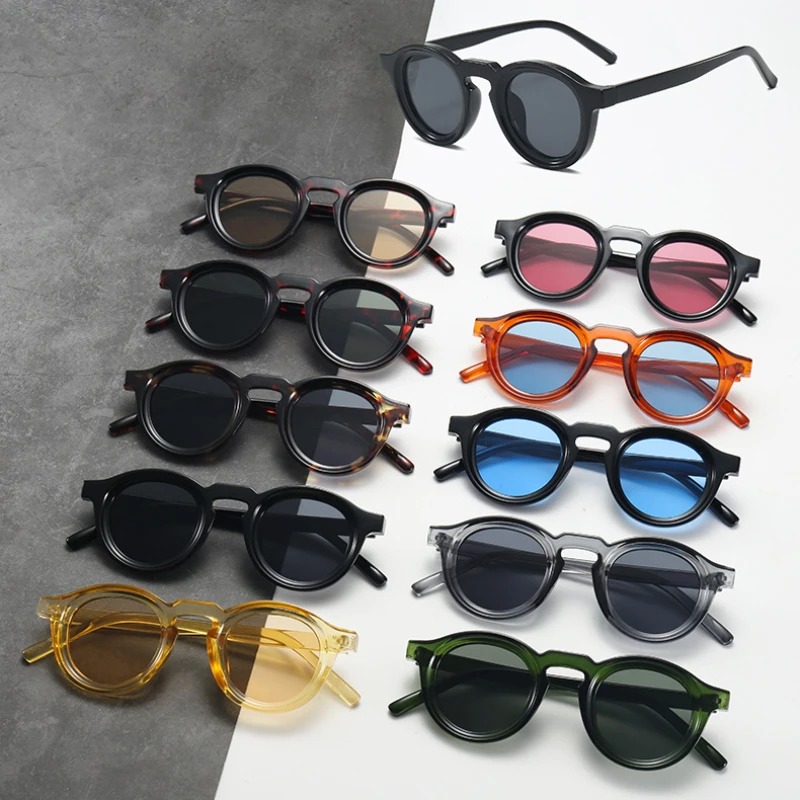 Kacamata Hitam Bulat Kualitas  - Men'S Fashion Glasses ulasan dan harga