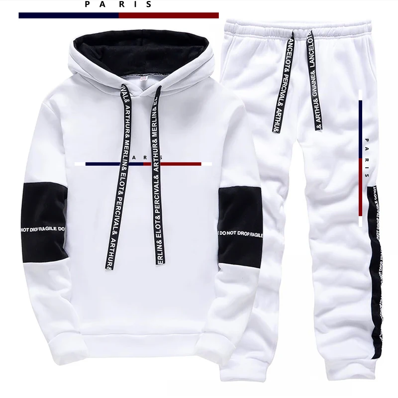 Setelan Pria Motif Cetak Paris - Mens Fashion Casual Outfits ulasan dan harga